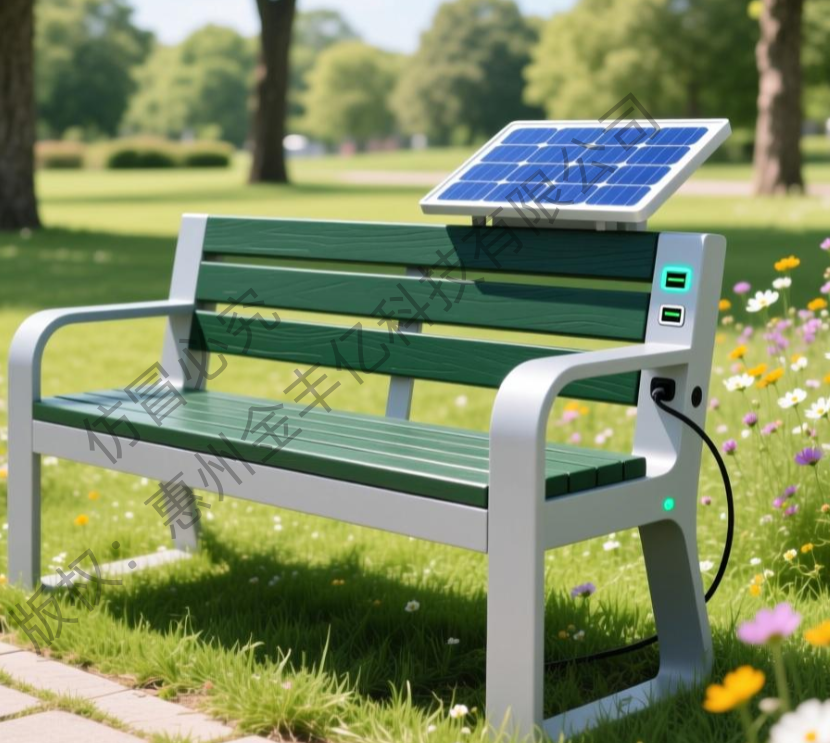 公园太阳能休闲椅
