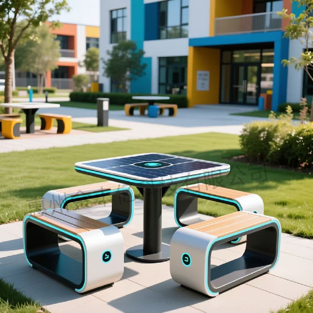 光伏智慧桌凳 可手机 电脑充电