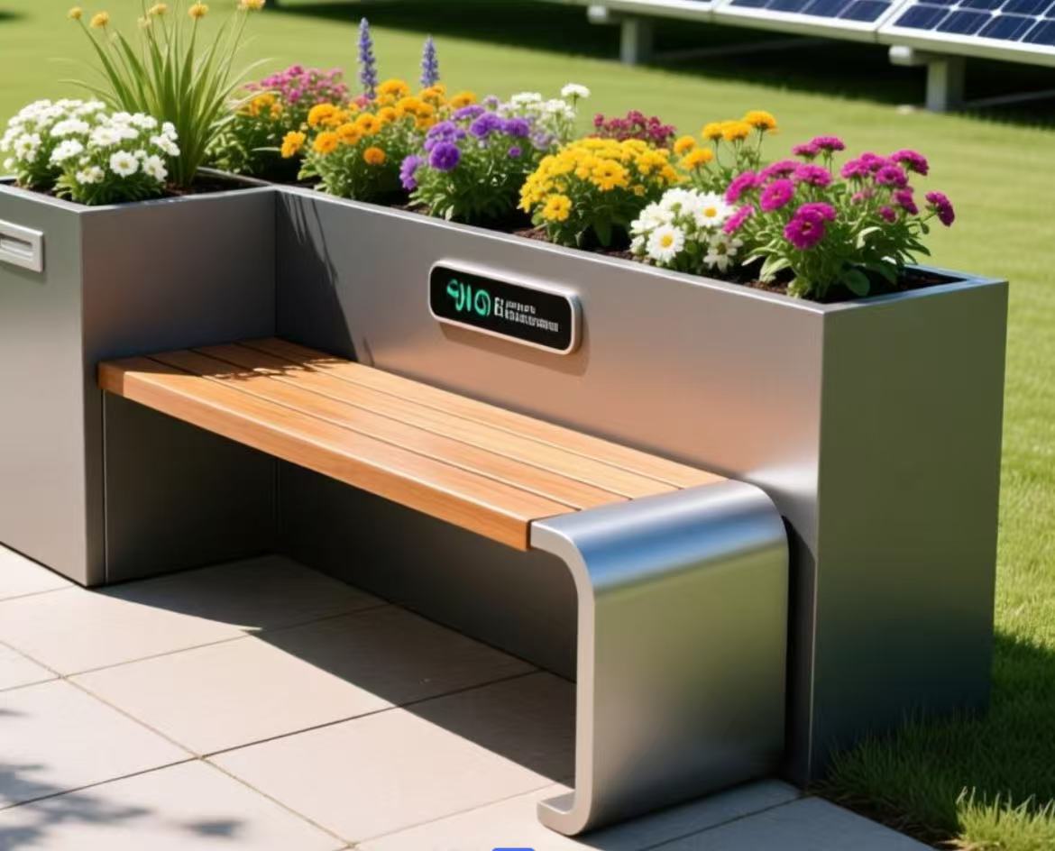 光伏智慧花箱座椅