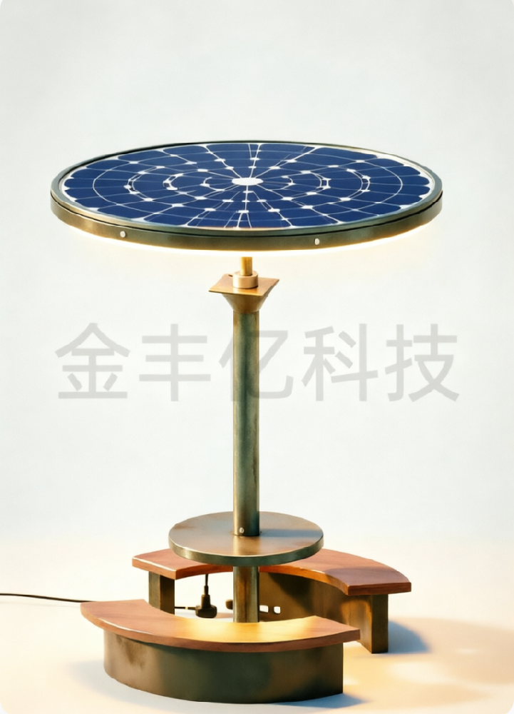 户外光伏带顶棚长凳